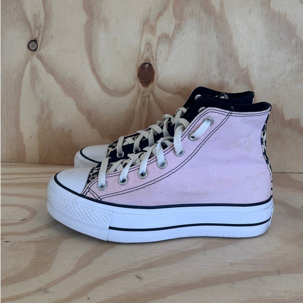 Converse All Star CT Lift Platform Print Sneakers Black/Pink Women's 7.5-569005C - Picture 4 of 10